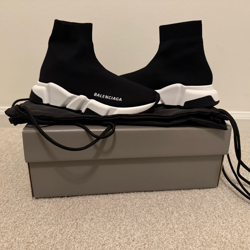 Balenciaga Monochrome Sock Sneakers